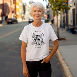 アビシニアキャットポートレート Tシャツ