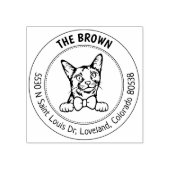 アビシニアキャット差出人住所 ラバースタンプ (インプリント)