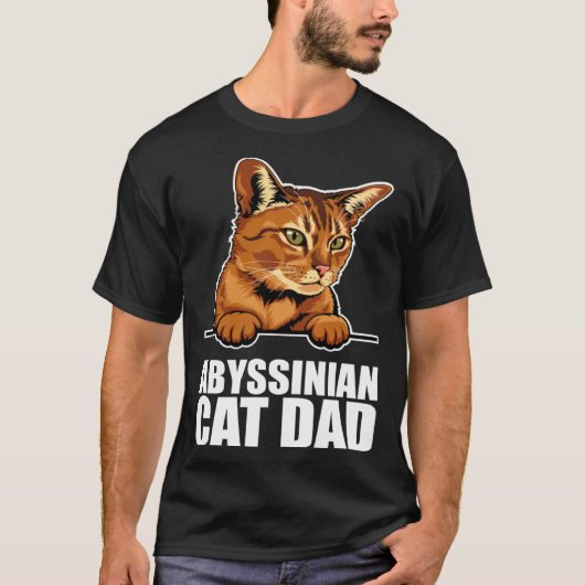 アビシニアン猫のパパ Tシャツ (正面)