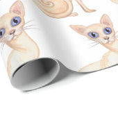 アビシニアン猫をカット ラッピングペーパー (ロールコーナー)