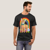 アビシニアン猫イースターエッグズバニーラグラン Tシャツ (正面フル)