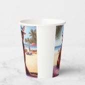 アビシニアン猫オンビーチ、夏のプレゼント猫好き 紙コップ (左)