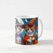 アビシニアン猫カボチャおもしろいハロウィーン コーヒーマグカップ (正面右)