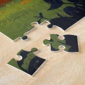 アビシニアン猫カボチャおもしろいハロウィーン ジグソーパズル (側面)