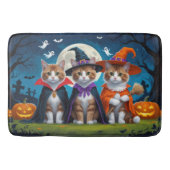 アビシニアン猫カボチャおもしろいハロウィーン バスマット (正面)