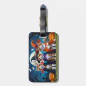 アビシニアン猫カボチャおもしろいハロウィーン ラゲッジタグ (裏面縦)