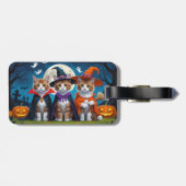 アビシニアン猫カボチャおもしろいハロウィーン ラゲッジタグ (裏面横)
