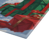 アビシニアン猫クリスマスフェスティバル雪景色 カッティングボード (角)