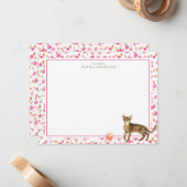 アビシニアン猫パーソナライズされた文房具 ノートカード (正面/裏面インサイチュ)