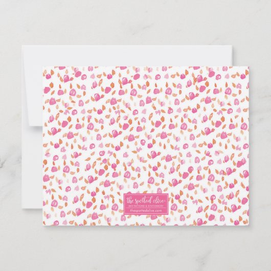 アビシニアン猫パーソナライズされた文房具 ノートカード (裏面)