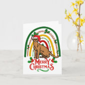 アビシニアン猫メリークリスマス カード (黄色い花)