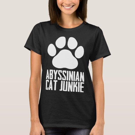 アビシニアン猫中毒 Tシャツ (正面)