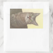 アビシニアン猫角型ステッカー 長方形シール (バッグ)