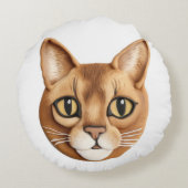 アビシニアン猫3D インスパイア ラウンドクッション (裏面)