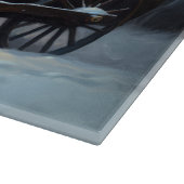 アビシニアン雪そりに乗るクリスマスデコール カッティングボード (角)