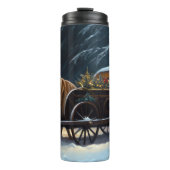 アビシニアン雪そりに乗るクリスマスデコール タンブラー (正面)