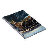 アビシニアン雪そりに乗るクリスマスデコール ノートブック (右側)