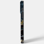 アビシニアン雪そりに乗るクリスマスデコール Case-Mate iPhoneケース (裏面 / 左)