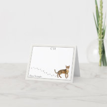 アビシニアン・キャット・グ縁どレー・モノグラムと名前