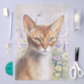 アビシニアン+キャット+水彩画 薄葉紙 (クラフト)