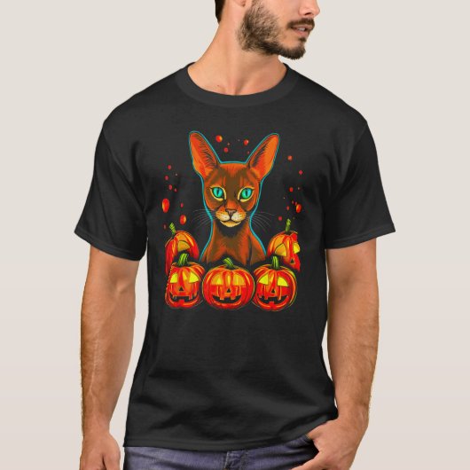アビシニアン+ハロウィン Tシャツ (正面)