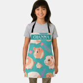 アビシニアン・モルモット・パステルカラフルパターン エプロン (インサイチュ)