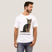 アビシニアン+猫+カスタムテキスト Tシャツ (正面フル)