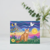 アビシニアン（赤18） – トワイライト（水平） ポストカード (スタンド正面)