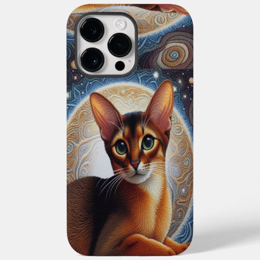 アビシ芸術的ニアン猫モダンアビシニアン猫 Case-Mate iPhoneケース (裏面)