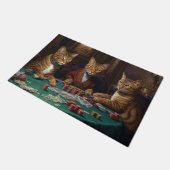アビシ遊ニアン猫トランプのポーカーアート ドアマット (アングル)