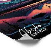 アビスコスウェーデンアートヴィンテージトラベルイラストレーション ポスター (角)