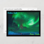 アビスコスウェーデン上空の北方灯 ポストカード (正面/裏面)