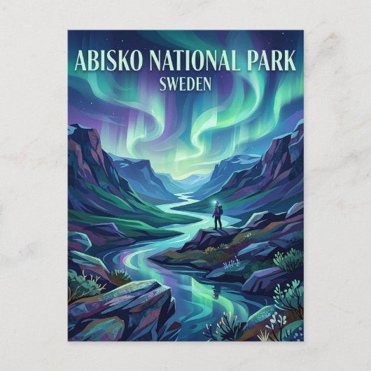 アビスコ国立公園 スウェーデン ポストカード (正面)