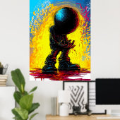 アビス失ったスで – 超現実的な表現主義芸術 ポスター (ホームオフィス)