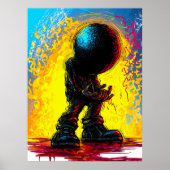 アビス失ったスで – 超現実的な表現主義芸術 ポスター (正面)