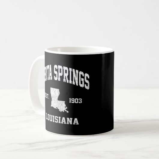 アビタ春ルイジアナラヴィンテージ州アスレチック コーヒーマグカップ (正面左)
