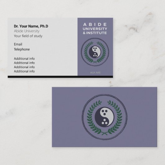 アビデ大学の名刺 名刺 (正面/裏面)