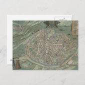 アビニョンの地図， 'Civitates Orbis Terrarum'より ポストカード (正面/裏面)