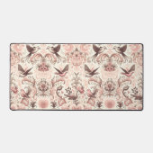 アビビクトリアンアリ：パステルピンクガーデン デスクマット (正面)