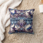 アビビクトリアンアリ：紫色のタイル園 クッション (ブランケット)