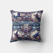 アビビクトリアンアリ：紫色のタイル園 クッション (裏面)