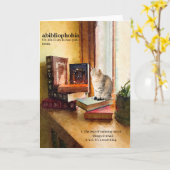 アビフォビア – (Uh-よだれかけ-li-uh-fo-bee-yuh) ユーモアのある C カード (黄色い花)