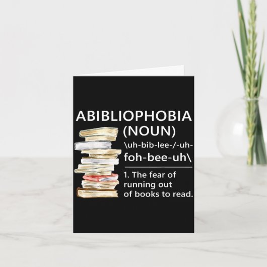 アビブリオフォビアの定義ユーモア読書虫 カード (正面)