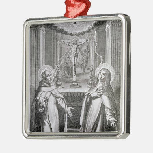 アビラの十字そしてSt Theresaの聖ヨハネ メタルオーナメント (左)