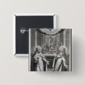 アビラの十字そしてSt Theresaの聖ヨハネ 缶バッジ (正面&裏面)