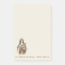 アビラの宗教Carmelite尼僧のSt Teresa ポストイット