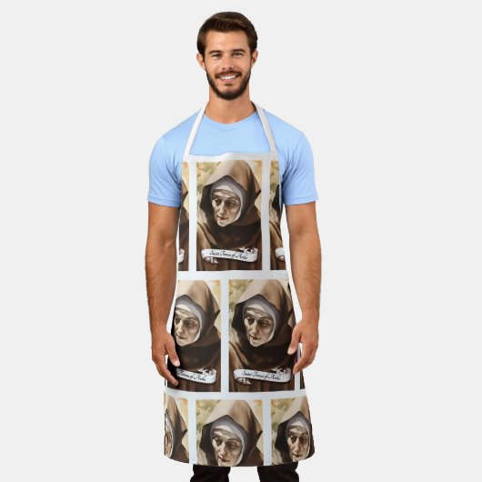 アビラの聖テレサ エプロン (着用した状態)