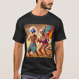 アビラビーチの夕陽のシニア Tシャツ