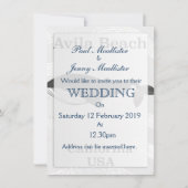 アビラビーチカリフォルニアトラベルポスター 招待状 (正面)