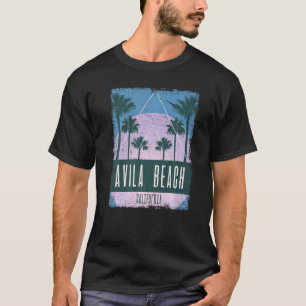 アビラビーチカリフォルニアCAヴィンテージVaporwaveレトロ Tシャツ